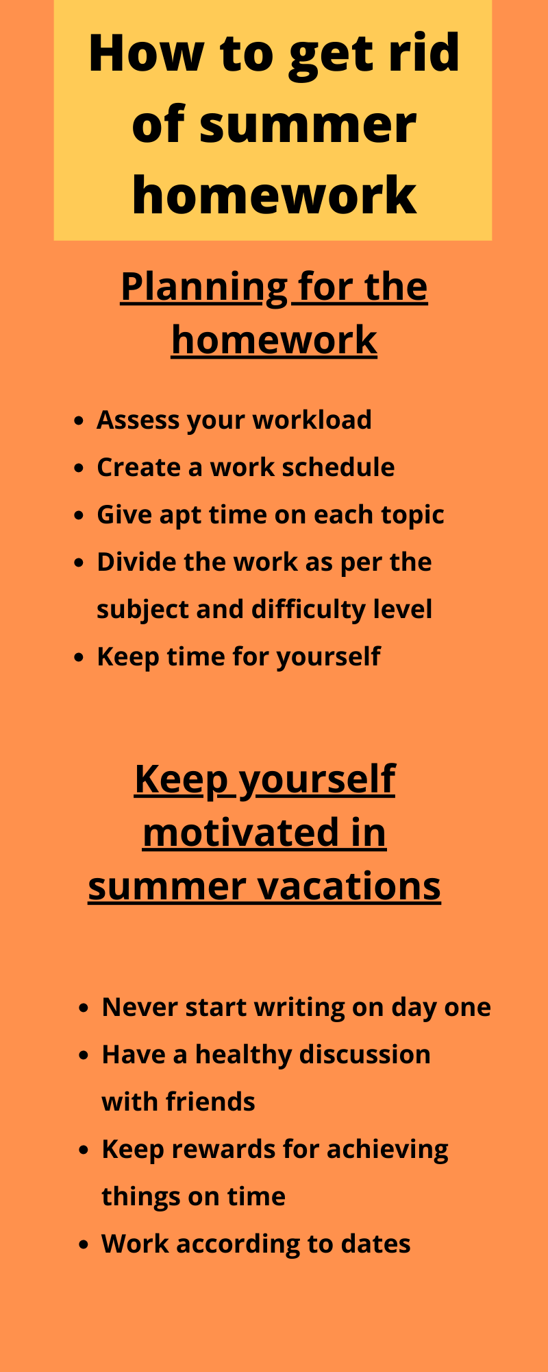 Summer homework A guide to complete it Homework help online